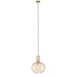 QAZQA Pendelleuchten|Wohnzimmerlampen*Design Hängelampe gold - Wire Bake