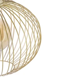 QAZQA Pendelleuchten|Wohnzimmerlampen*Design Hängelampe gold - Wire Bake