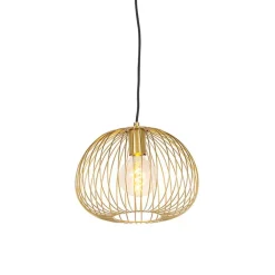QAZQA Pendelleuchten|Wohnzimmerlampen*Design Hängelampe Gold - Wire Dough