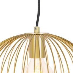 QAZQA Pendelleuchten|Wohnzimmerlampen*Design Hängelampe Gold - Wire Dough