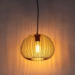 QAZQA Pendelleuchten|Wohnzimmerlampen*Design Hängelampe Gold - Wire Dough