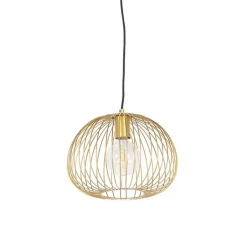 QAZQA Pendelleuchten|Wohnzimmerlampen*Design Hängelampe Gold - Wire Dough