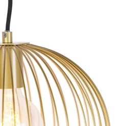 QAZQA Pendelleuchten|Wohnzimmerlampen*Design Hängelampe Gold - Wire Dough