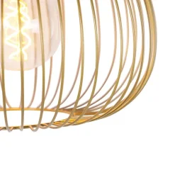QAZQA Pendelleuchten|Wohnzimmerlampen*Design Hängelampe Gold - Wire Dough