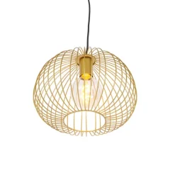 QAZQA Pendelleuchten|Wohnzimmerlampen*Design Hängelampe Gold - Wire Dough