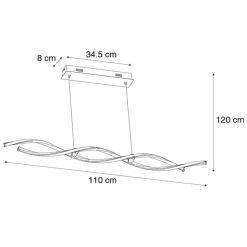 Paul Neuhaus Küchenlampen|Led-Pendelleuchten*Design Hängelampe Gold inkl. LED dimmbar - Zina