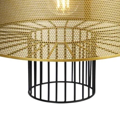 QAZQA Pendelleuchten|Wohnzimmerlampen*Design Hängelampe Gold mit schwarz 30 cm - Tess