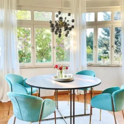 QAZQA Pendelleuchten|Wohnzimmerlampen*Design Hängelampe Messing mit Rauchglas 8 Lichter - Explode