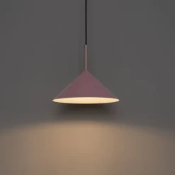 QAZQA Pendelleuchten|Wohnzimmerlampen*Design Hängelampe Rosa Dreieck - Triangolo