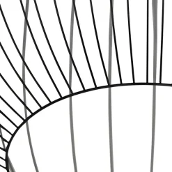 QAZQA Schlafzimmerlampen|Küchenlampen*Design Hängelampe rund schwarz 70 cm - Wire Dos