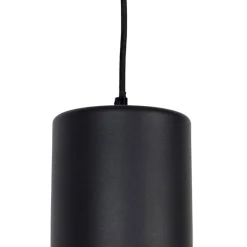 QAZQA Pendelleuchten|Wohnzimmerlampen*Design Hängelampe schwarz - Baya