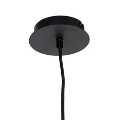 QAZQA Pendelleuchten|Wohnzimmerlampen*Design Hängelampe schwarz - Baya