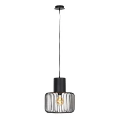 QAZQA Pendelleuchten|Wohnzimmerlampen*Design Hängelampe schwarz - Baya