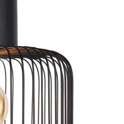 QAZQA Pendelleuchten|Wohnzimmerlampen*Design Hängelampe schwarz - Baya