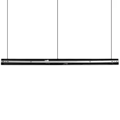 QAZQA Pendelleuchten|Wohnzimmerlampen*Design Hängelampe schwarz mit Braunglas 3-Licht 161,5 cm - Qara