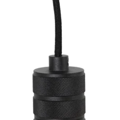 QAZQA Schlafzimmerlampen|Esszimmerlampen*Design Hängelampe schwarz 1-Licht mit Stecker - Cavalux