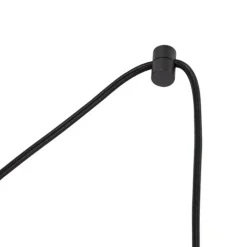 QAZQA Schlafzimmerlampen|Esszimmerlampen*Design Hängelampe schwarz 1-Licht mit Stecker - Cavalux