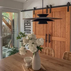 QAZQA Schlafzimmerlampen|Küchenlampen*Design Hängelampe schwarz inkl. LED 3-stufig dimmbar - Pauline