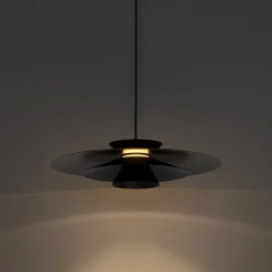 QAZQA Schlafzimmerlampen|Küchenlampen*Design Hängelampe schwarz inkl. LED 3-stufig dimmbar - Pauline