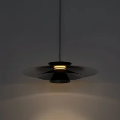 QAZQA Schlafzimmerlampen|Küchenlampen*Design Hängelampe schwarz inkl. LED 3-stufig dimmbar - Pauline