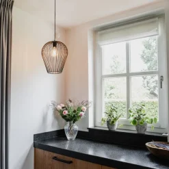 QAZQA Pendelleuchten|Wohnzimmerlampen*Design Hängelampe schwarz - Wire Ario