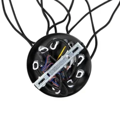 QAZQA Leuchten Ohne Schirm|Pendelleuchten*Design Hängelampe schwarz 9 flammig - Cavalux