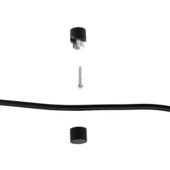 QAZQA Leuchten Ohne Schirm|Pendelleuchten*Design Hängelampe schwarz 9 flammig - Cavalux