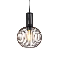 QAZQA Pendelleuchten|Wohnzimmerlampen*Design Hängelampe schwarz - Schneebesen