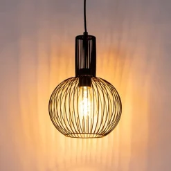 QAZQA Pendelleuchten|Wohnzimmerlampen*Design Hängelampe schwarz - Schneebesen