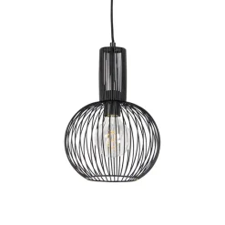 QAZQA Pendelleuchten|Wohnzimmerlampen*Design Hängelampe schwarz - Schneebesen