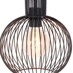 QAZQA Pendelleuchten|Wohnzimmerlampen*Design Hängelampe schwarz - Schneebesen