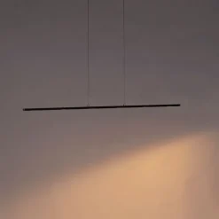 QAZQA Küchenlampen|Wohnzimmerlampen*Design Hängelampe schwarz inkl. LED mit Touchdimmer - Platin