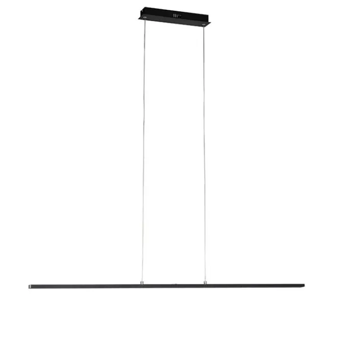 QAZQA Küchenlampen|Wohnzimmerlampen*Design Hängelampe schwarz inkl. LED mit Touchdimmer - Platin