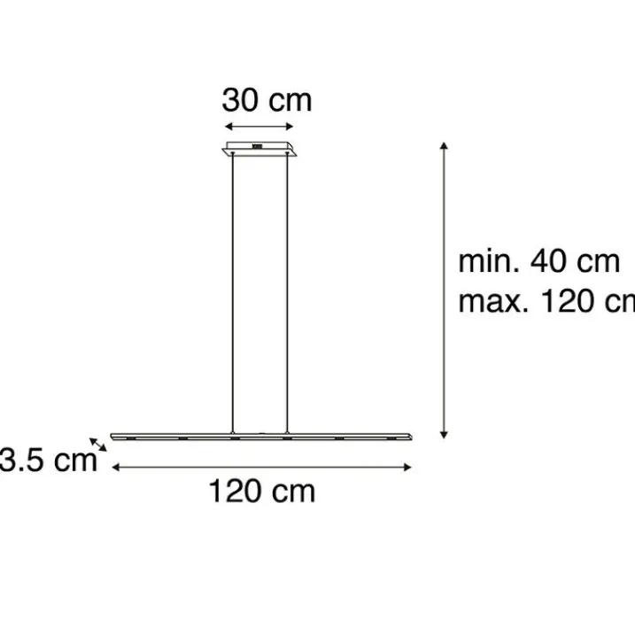 QAZQA Küchenlampen|Wohnzimmerlampen*Design Hängelampe schwarz inkl. LED mit Touchdimmer - Platin