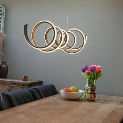 QAZQA Led-Pendelleuchten|Pendelleuchten*Design Hängelampe schwarz dimmbar inkl. LED groß - Twisted