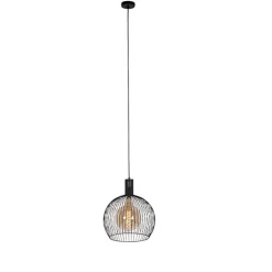 QAZQA Pendelleuchten|Wohnzimmerlampen*Design Hängelampe schwarz 40 cm - Wire Dos