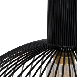 QAZQA Pendelleuchten|Wohnzimmerlampen*Design Hängelampe schwarz 40 cm - Wire Dos