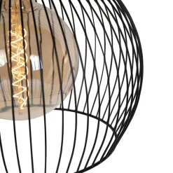 QAZQA Pendelleuchten|Wohnzimmerlampen*Design Hängelampe schwarz 40 cm - Wire Dos