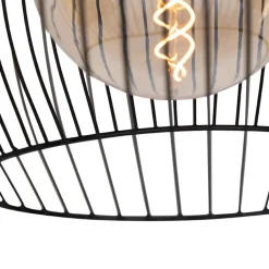 QAZQA Pendelleuchten|Wohnzimmerlampen*Design Hängelampe schwarz 40 cm - Wire Dos