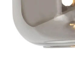 QAZQA Schlafzimmerlampen|Küchenlampen*Design Hängelampe schwarz mit Gold mit Rauchglas - Zuzanna