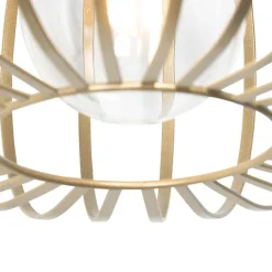 QAZQA Pendelleuchten|Wohnzimmerlampen*Design Hängeleuchte Messing 39cm - Johanna