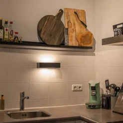 QAZQA Wohnzimmerlampen|Wandleuchten*Design längliche Wandleuchte schwarz 25cm - Houx