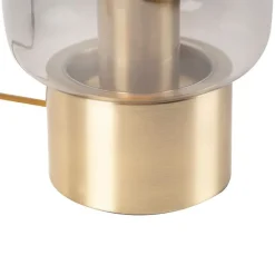 QAZQA Tischlampen|Wohnzimmerlampen*Design Messing mit Rauchglas Tischlampe - Bliss Cute