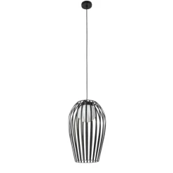 QAZQA Gartenbeleuchtung|Pendelleuchten*Design Pendelleuchte schwarz mit Opal IP44 - Angela