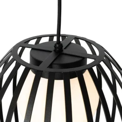 QAZQA Gartenbeleuchtung|Pendelleuchten*Design Pendelleuchte schwarz mit Opal IP44 - Angela