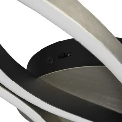 Trio Leuchten Led-Deckenleuchten|Deckenleuchten*Design plafondlamp zwart met zilver incl. LED dimbaar - Blaze