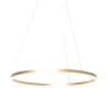 QAZQA Schlafzimmerlampen|Küchenlampen*Design Ring Pendelleuchte Gold 80 cm inkl. LED und Dimmer - Anello