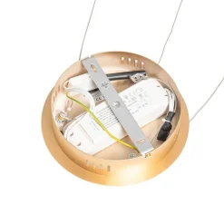 QAZQA Schlafzimmerlampen|Küchenlampen*Design Ring Pendelleuchte Gold 80 cm inkl. LED und Dimmer - Anello