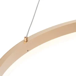 QAZQA Schlafzimmerlampen|Küchenlampen*Design Ring Pendelleuchte Gold 80 cm inkl. LED und Dimmer - Anello