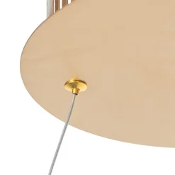 QAZQA Schlafzimmerlampen|Küchenlampen*Design Ring Pendelleuchte Gold 80 cm inkl. LED und Dimmer - Anello